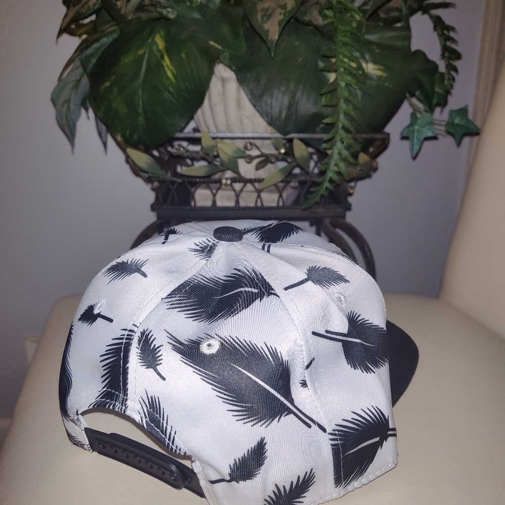 Unisex Feather silky Flat brim hat